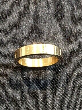 Cuffed By Nano Lightening Thunder Goldplated Band Ring Size 7 New